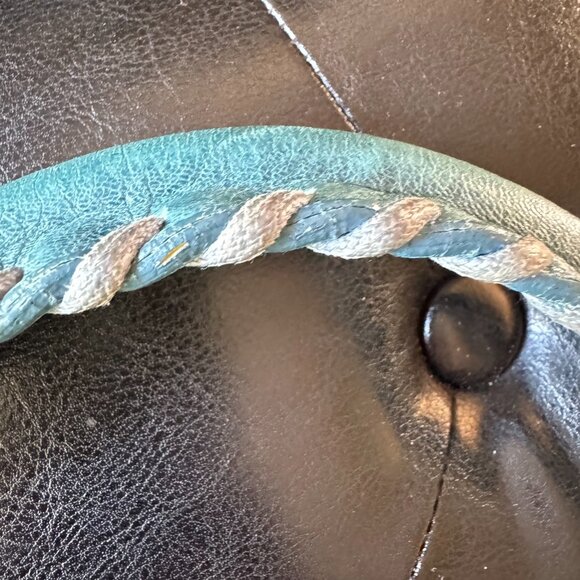 Auth 2005 Balenciaga Teal Turquoise Green Blue Chevre Day Shoulder Hobo Bag - Picture 15 of 15